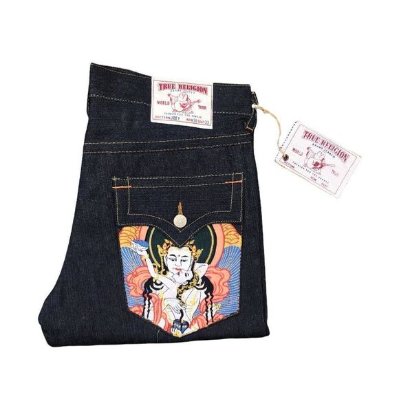 Brand New Vintage True Religion Embroidered Jeans Size 36 JOEY - Picture 10 of 14